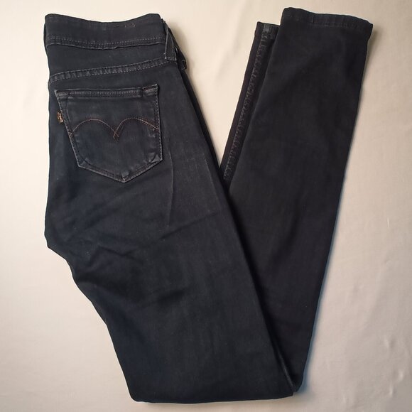 Levi's Jeans Size 0 Demi Curve Low Rise Skinny Leg Dark Wash - Picture 1 of 11